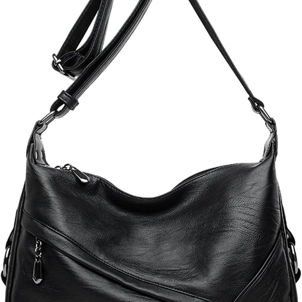 Women's Medium Retro Sling Shoulder Bag from, Soft Faux Leather Handbag